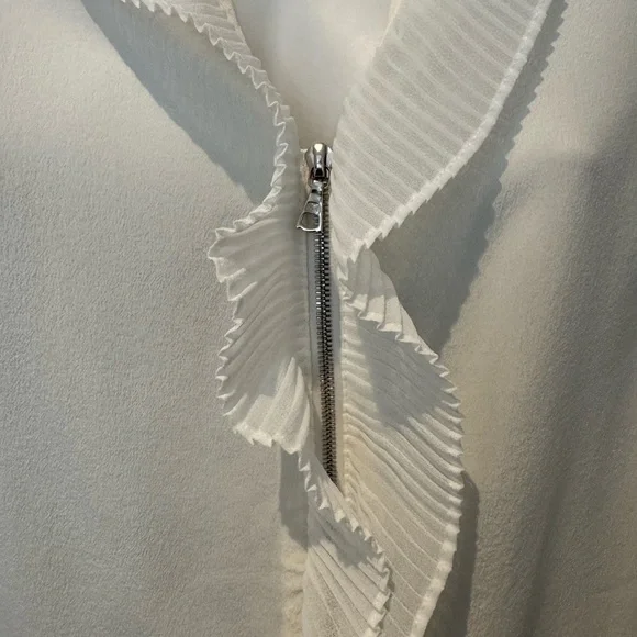 Sandro Ivory Ruffle Blouse - Picture 5 of 11